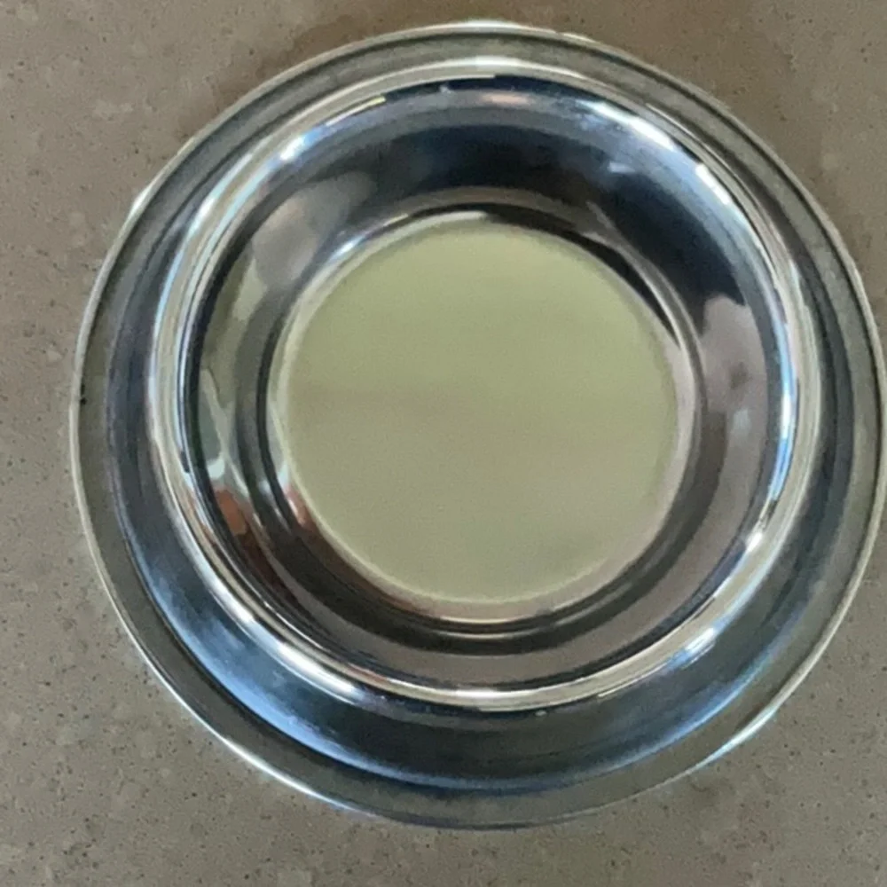 6 inch metal pet food bowl